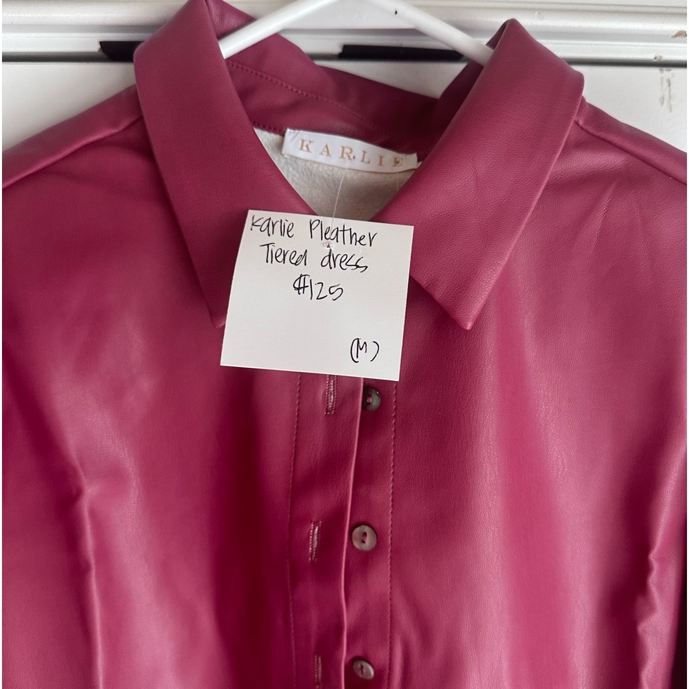 Medium Pleather dress. NWT - Picture 4 of 6